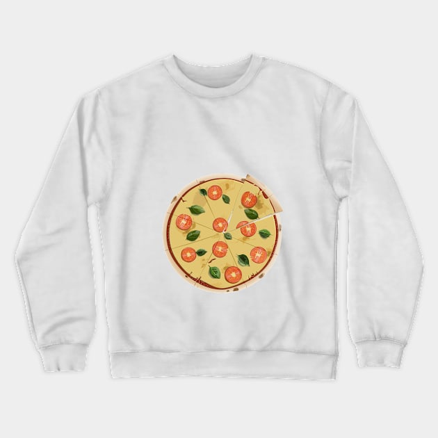 Pizza Margherita Crewneck Sweatshirt by Kacica